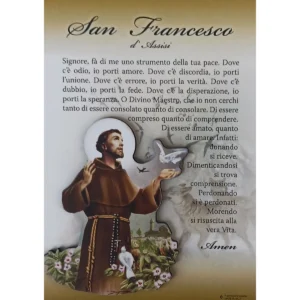 Quadretto San Francesco con preghiera