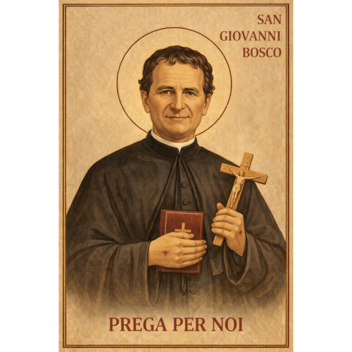 Quadretto su tela San Giovanni Bosco