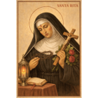 Quadretto su tela Santa Rita