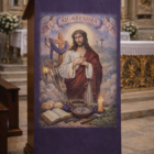 Copri leggio in tessuto raffigurante Quaresima