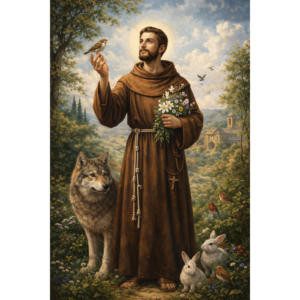 Quadro San Francesco d'Assisi 100x70