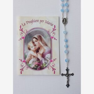Libretto Le Preghiere per Maria completo di rosario in cristallo